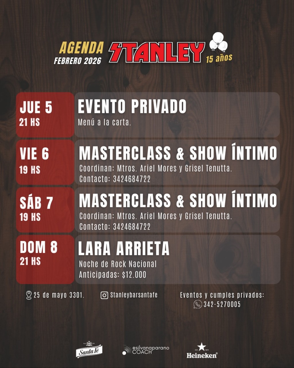 Programaci&oacute;n de Stanley en el primer finde de febrero