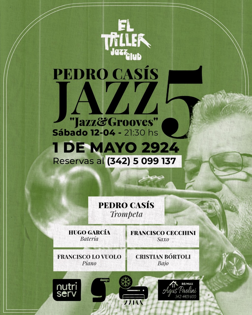 12/4 - PEDRO CASÍS JAZZ5 en EL TALLER