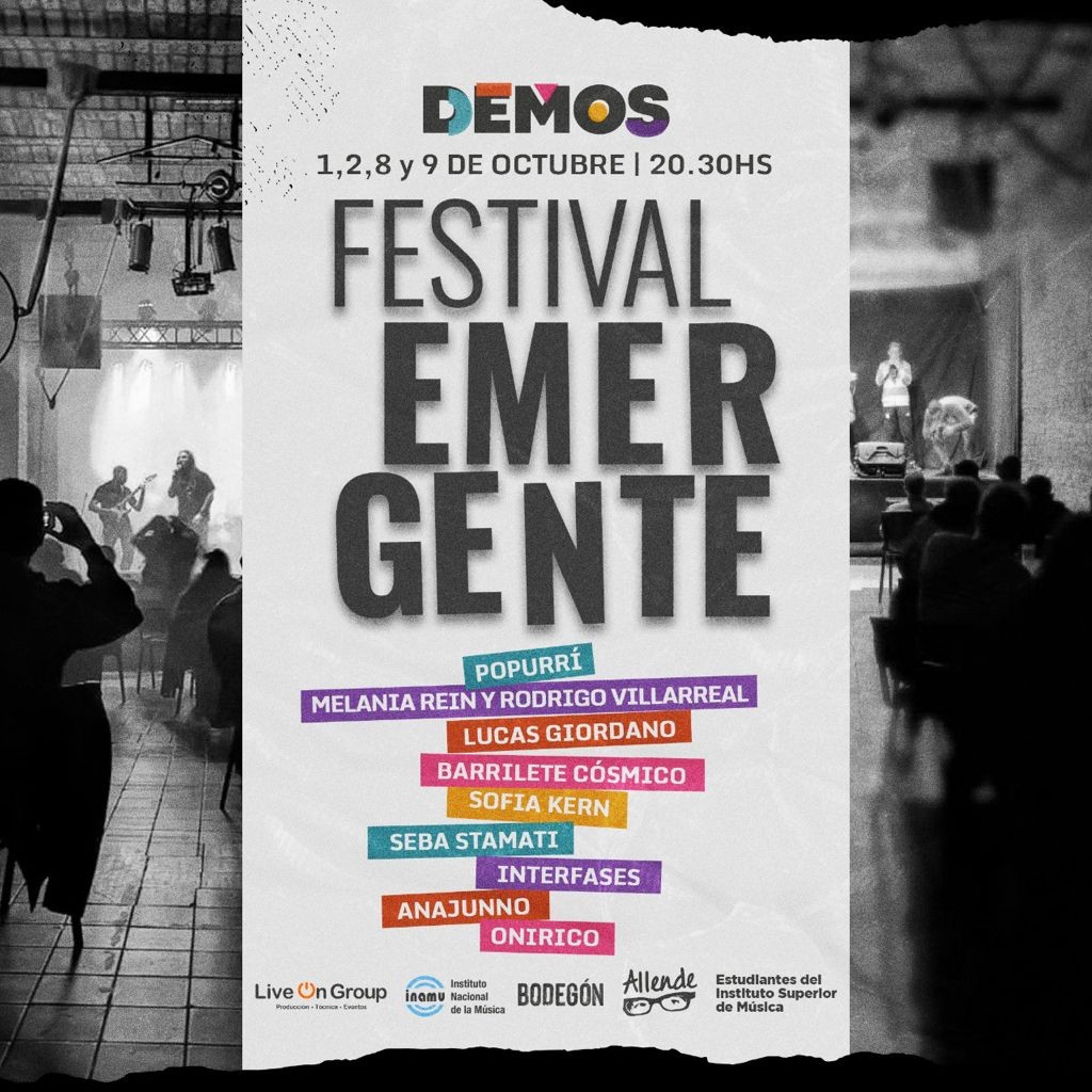 1,2,8 y 9 de octubre - Festival Emergente