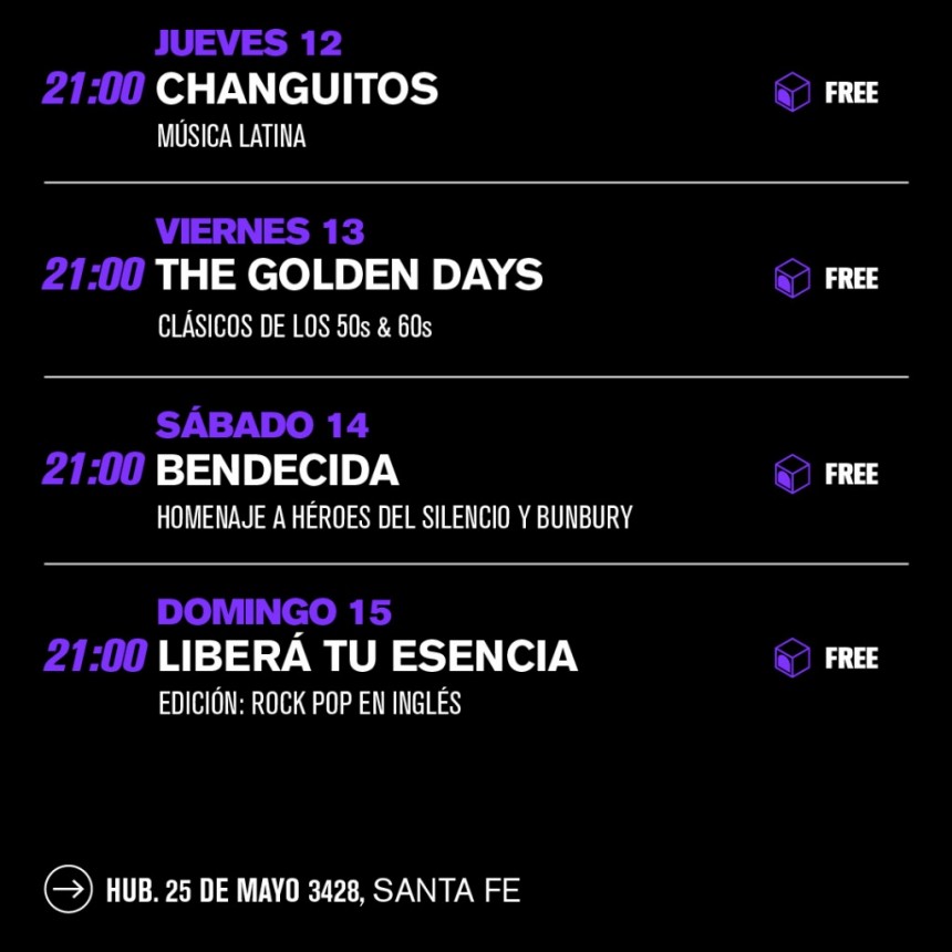 Programaci&oacute;n de HUB del  12/12 al 15/12