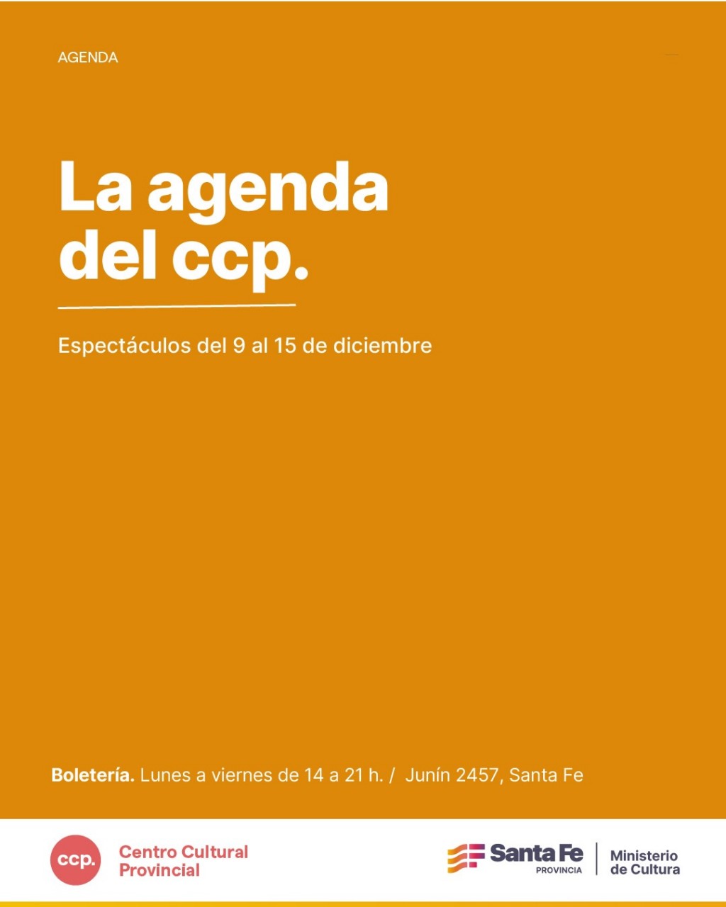 Semana de teatro, danza y m&uacute;sica en el CCP del 9/12 al 15/12